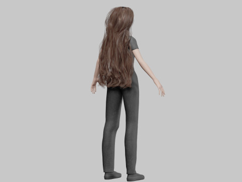 Young cute Woman V40575 3Dモデル