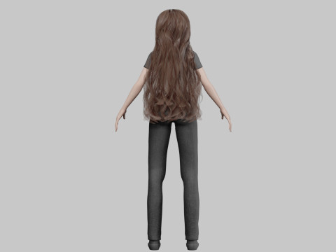 Young cute Woman V40575 3Dモデル