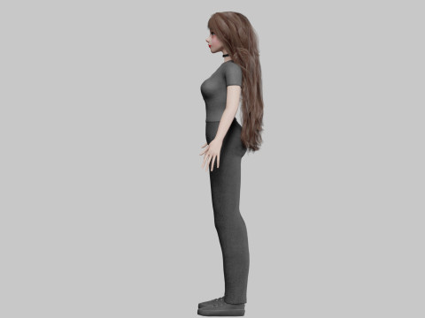 Young cute Woman V40575 3Dモデル