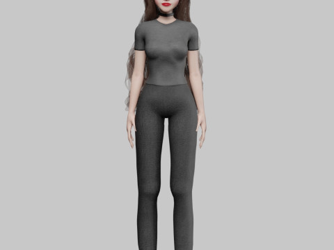 Young cute Woman V40575 3Dモデル