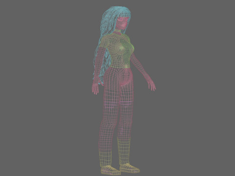 Young cute Woman V40575 3Dモデル