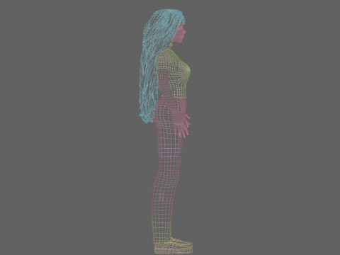 Young cute Woman V40575 3Dモデル