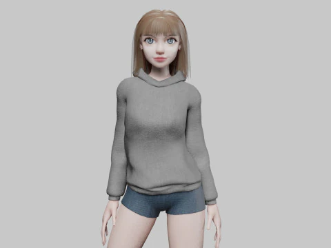 Jeune jolie femme V29411 Modèle 3D