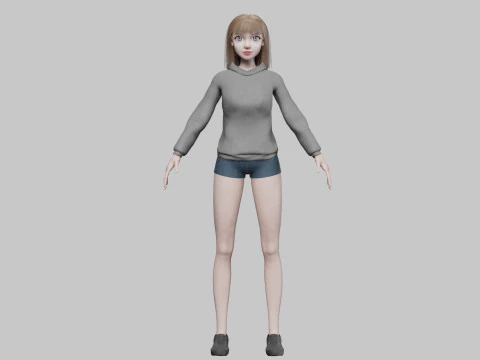 Young Pretty Woman V29411 3D Model