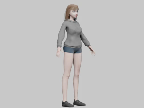 Young Pretty Woman V29411 3D Model
