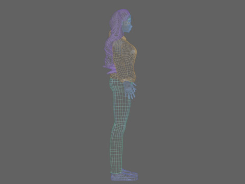 Anime Basic girl V37354 3D Model