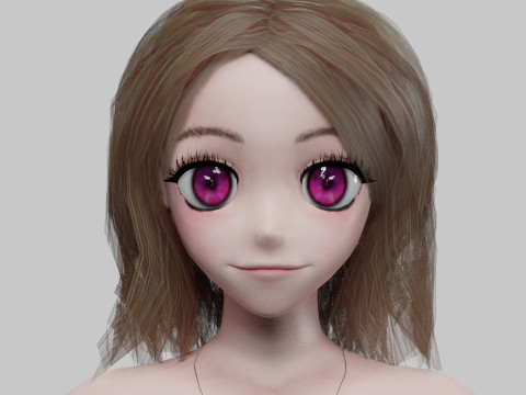 Anime Beautiful girl V33037 3D Model