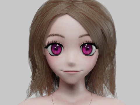 Anime Beautiful girl V33037 3D Model