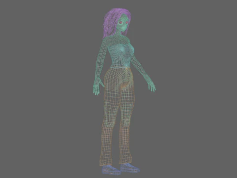 Anime Beautiful girl V33037 3D Model