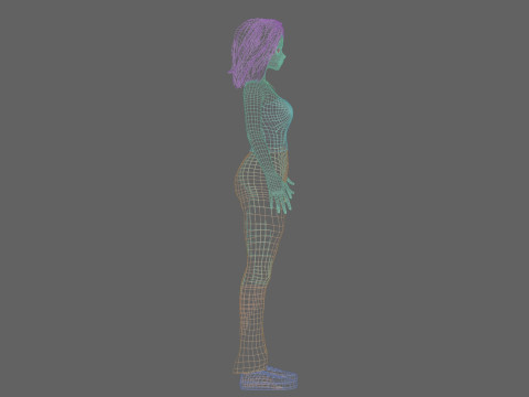 Anime Beautiful girl V33037 3D Model