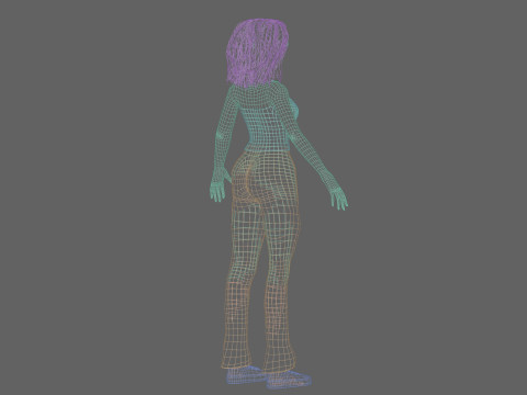 Anime Beautiful girl V33037 3D Model