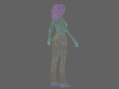 Anime Beautiful girl V33037 3D Model