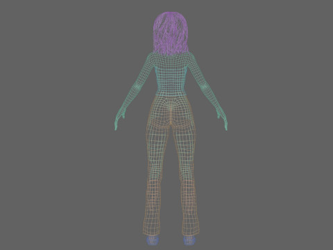 Anime Beautiful girl V33037 3D Model