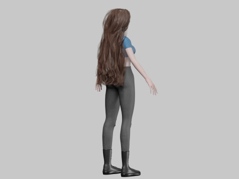 Anime Cartoon girl V41672 3D Model