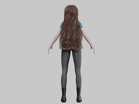Anime Cartoon girl V41672 3D Model