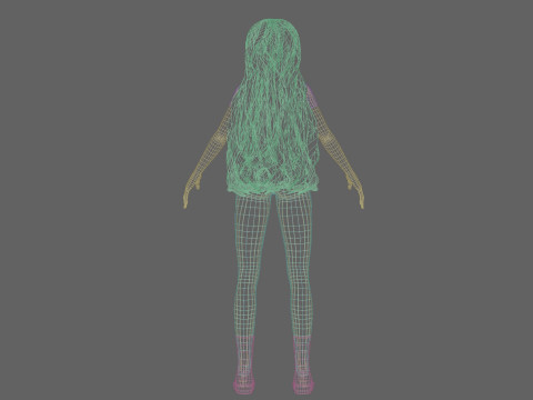 Anime Cartoon girl V41672 3D Model