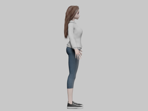 Anime classic girl V35712 Modèle 3D