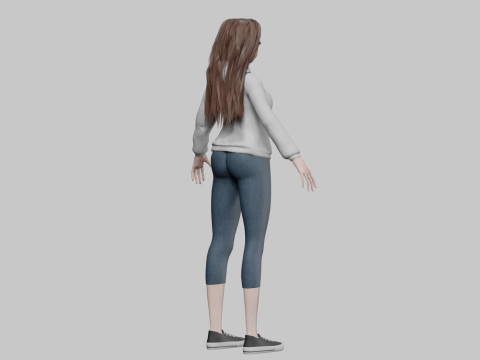 Anime classic girl V35712 Modèle 3D