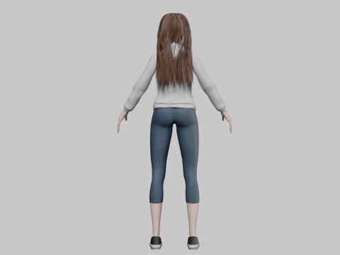 Anime classic girl V35712 Modèle 3D