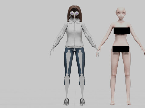 Anime classic girl V35712 Modèle 3D