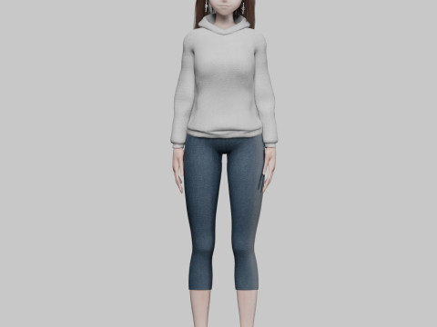 Anime classic girl V35712 Modèle 3D