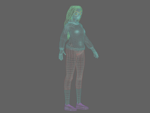 Anime classic girl V35712 Modèle 3D