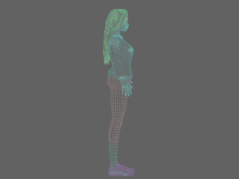 Anime classic girl V35712 Modèle 3D
