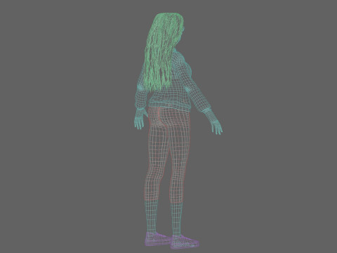 Anime classic girl V35712 Modèle 3D