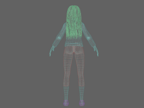 Anime classic girl V35712 Modèle 3D