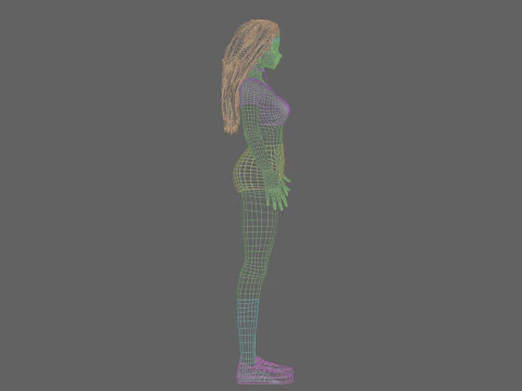 Anime cool girl V33333 3D Model