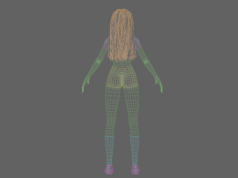 Anime cool girl V33333 Modèle 3D