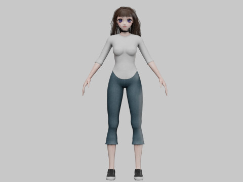 Anime cute girl V32239 3Dモデル