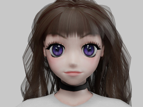 Anime cute girl V32239 3Dモデル