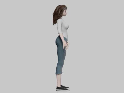 Anime cute girl V32239 3D Model