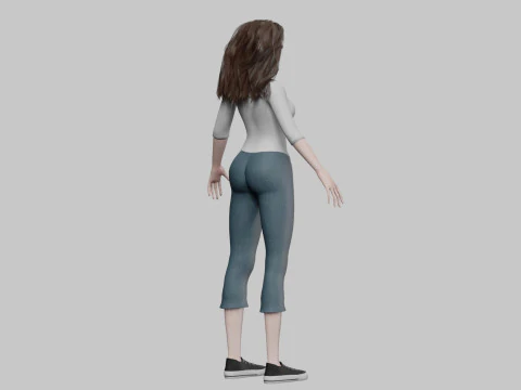 Anime cute girl V32239 3D Model