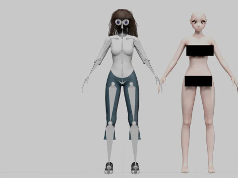 Anime cute girl V32239 3D Model