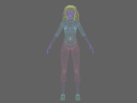 Anime cute girl V32239 3D Model