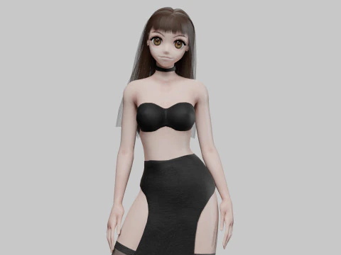 Anime Standard girl V28574 3D Model