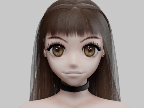 Anime Standard girl V28574 Modèle 3D