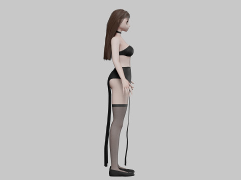 Anime Standard girl V28574 Modèle 3D