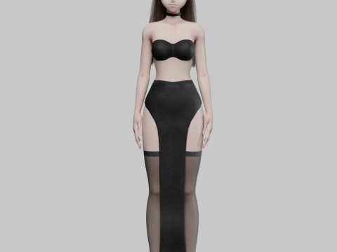 Anime Standard girl V28574 Modèle 3D