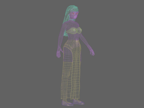 Anime Standard girl V28574 Modèle 3D