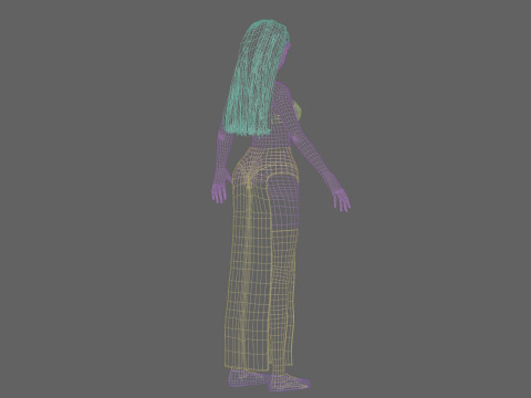 Anime Standard girl V28574 Modèle 3D
