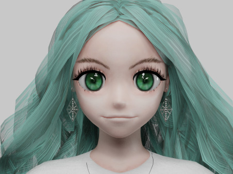 Anime teen girl V42457 3D-Modell