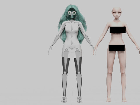 Anime teen girl V42457 3D-Modell