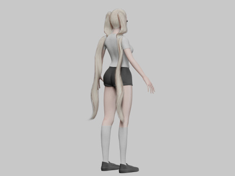 Anime Young girl V26677 3D मॉडल