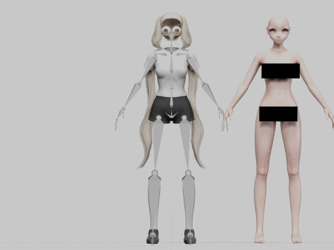 Anime Young girl V26677 3D मॉडल