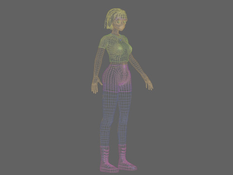 Basic anime girl V32633 3D Модель