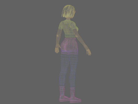 Basic anime girl V32633 3D Модель