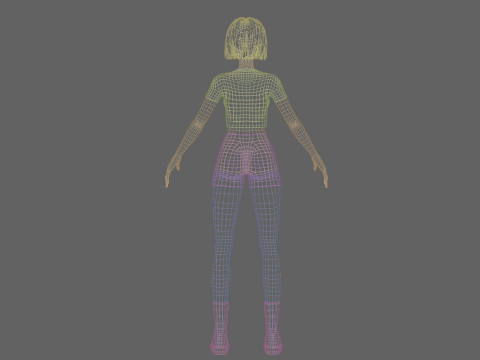 Basic anime girl V32633 3D Модель
